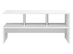 New VCM Mesa de café de madeira Sofatic Sala de estar Mesa de mesa lateral Mesa de café Maliso L Branco