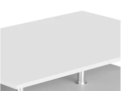 New VCM Mesa de café de madeira Sofatic Sala de estar Mesa de mesa lateral Mesa de café Maliso L Branco