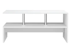 New VCM Mesa de café de madeira Sofatic Sala de estar Mesa de mesa lateral Mesa de café Maliso L Branco