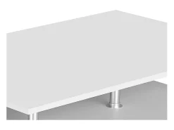 New VCM Mesa de café de madeira Sofatic Sala de estar Mesa de mesa lateral Mesa de café Maliso L Branco