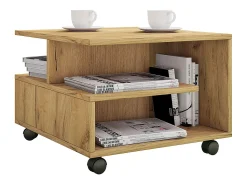 Online VCM Mesa de café de madeira Sofatic Sala de estar Mesa de rolamento Mesa de café Stango S (carvalho de mel) Multicor
