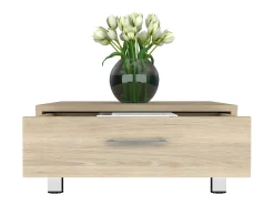 Clearance TuHome Mesa de Café de Pequim, com gaveta Branco