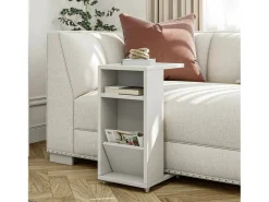 Dmora Mesa de café Dgambazz, Mesa de caféÉ, Suporte de revistas para sofá, Prateleira de sala de estar, 30x40h63 cm,^ Mesa De Centro
