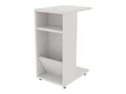 Dmora Mesa de café Dgambazz, Mesa de caféÉ, Suporte de revistas para sofá, Prateleira de sala de estar, 30x40h63 cm,^ Mesa De Centro