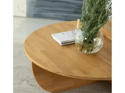 Mesa De Centro|Dmora Mesa de café Dgiarett, Mesa de café, Porta-revistas para sofá, Prateleira para sala de estar, 90x60h35 cm, Carvalho Castanho