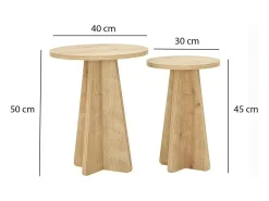 New Dmora Mesa de café Dleoncin, Mesa de café, TrazerIviste para sofá, Prateleira de sala, 40x40h50 cm, Carvalho Castanho