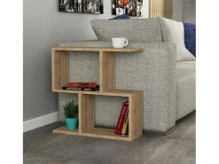 Dmora Mesa de café Dpersend, Mesa de café, Suporte de mesa para sofá, Prateleira de sala, 60x20h60 cm, Carvalho^ Mesa De Centro