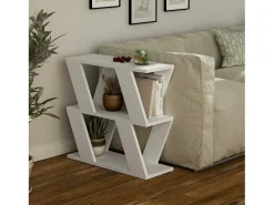 Dmora Mesa de café Dpipiton, Mesa de café, Suporte de sala de sofá, Prateleira de sala, 60x22h57 cm,^ Mesa De Centro