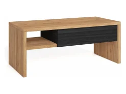 Mesa De Centro|Skraut Home Mesa de Café Elevatória, 110x50x45cm, Móveis Sala Estar, Carvalho e preto Bege