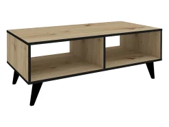 Mesa De Centro| Mesa de café haaus Melo, roble Artisan/negro, 110 x 50 x 40 cm Creme