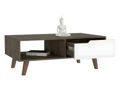 Mesa De Centro*TuHome Mesa de café Oslo, com gaveta Branco