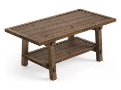 Mesa De Centro|Tribesigns Mesa de Café para Sala de Estar, Mesa de Cocktail Central Rustica de 120cm com Pernas Firmes Castanho