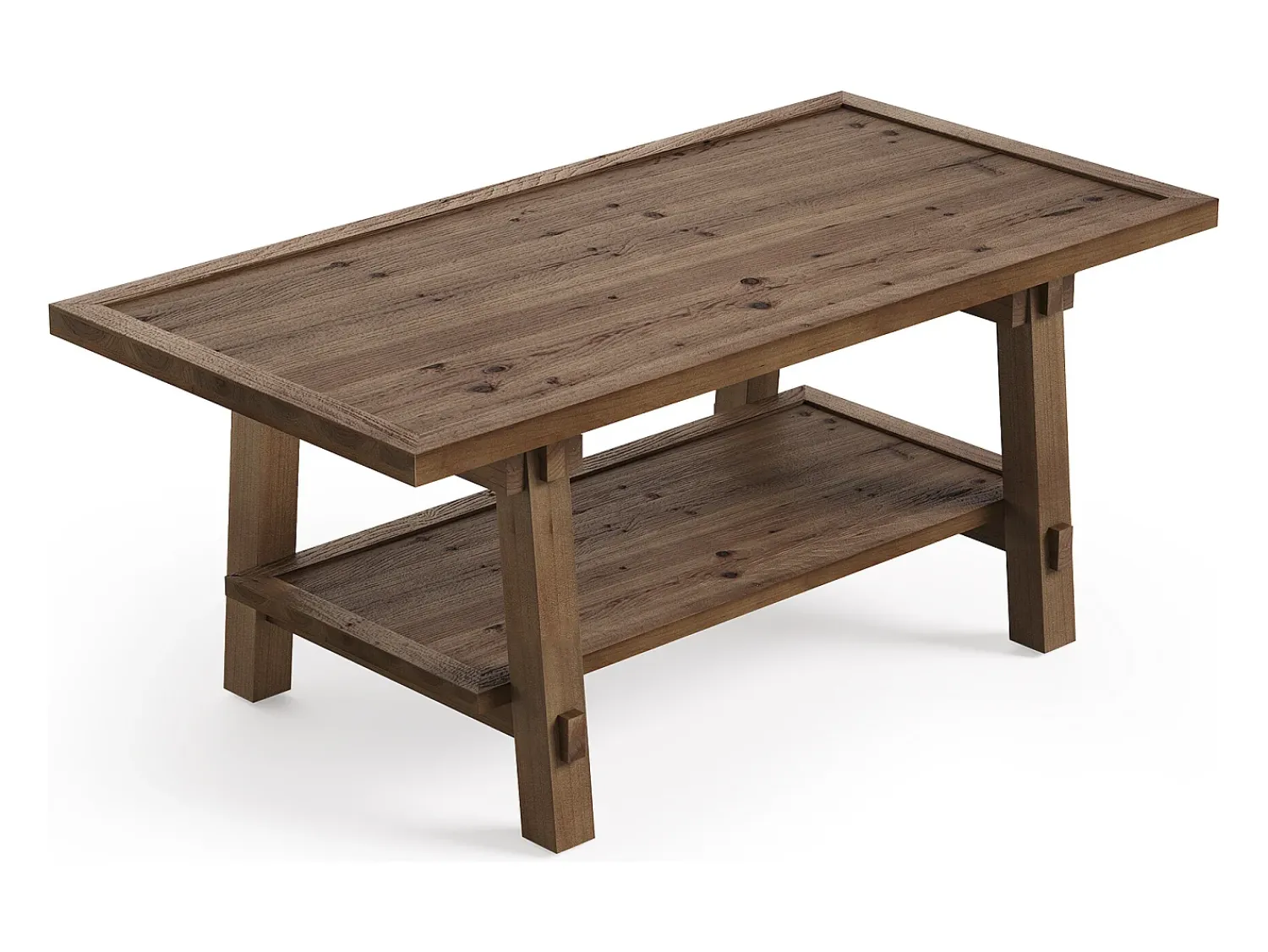 Mesa De Centro|Tribesigns Mesa de Café para Sala de Estar, Mesa de Cocktail Central Rustica de 120cm com Pernas Firmes Castanho