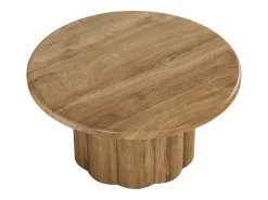Tribesigns Mesa de Café Redonda de 80cm para Sala de Estar, Mesa de Cocktail Central Redonda no Estilo Rural^ Mesa De Centro