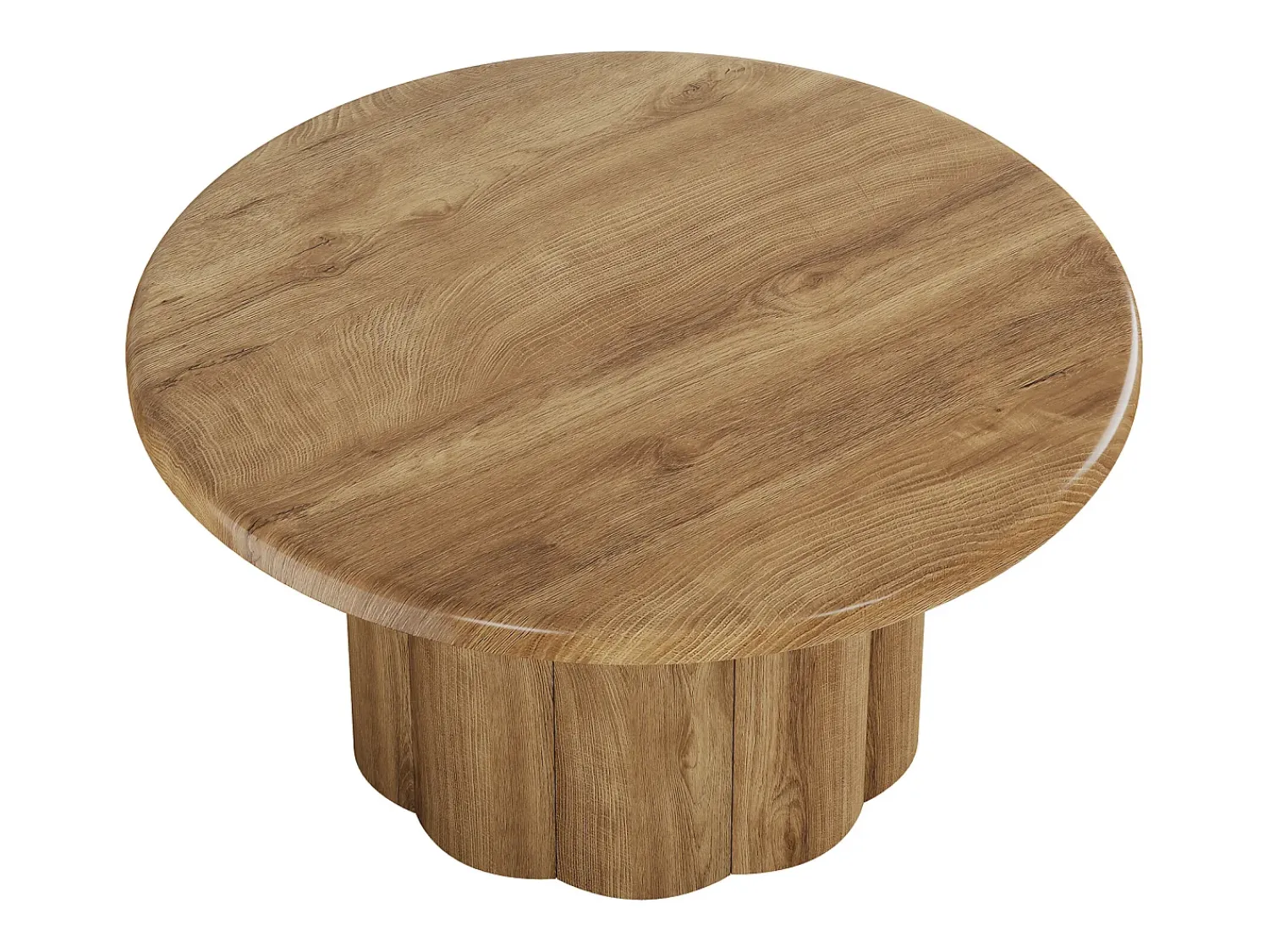 Tribesigns Mesa de Café Redonda de 80cm para Sala de Estar, Mesa de Cocktail Central Redonda no Estilo Rural^ Mesa De Centro