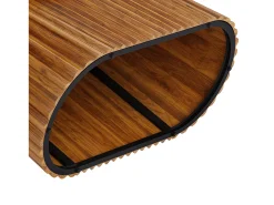 Mesa De Centro*Tribesigns Mesa de Café Retangular, Mesa de Centro Decorativa Rustica de 120cm com Base Plissada Castanho