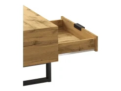 Mesa De Centro*ModernLuxe Mesa de centro - 1 gaveta e 2 compartimentos - Natural & Preto Preto / Natural claro