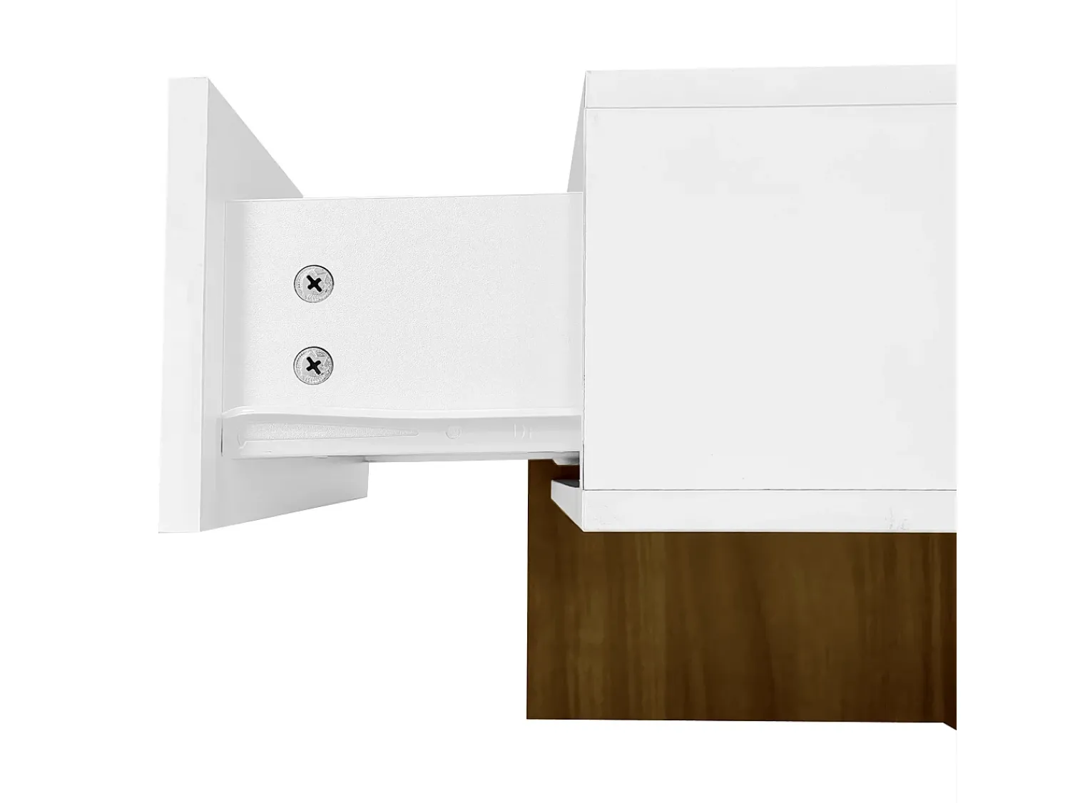Mesa De Centro|ModernLuxe Mesa de centro - 4 gavetas - espaço de arrumação na parte inferior - 78x78x36cm - Branco e Castanho Castanho / Branco