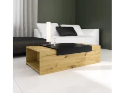 Mesa De Centro|Casa Vital Mesa de centro - aglomerado - carvalho e preto - TRAGI Multicor