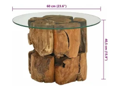 Mesa De Centro*vidaxl Mesa de centro 60 cm madeira flutuante de teca maciça Natural claro