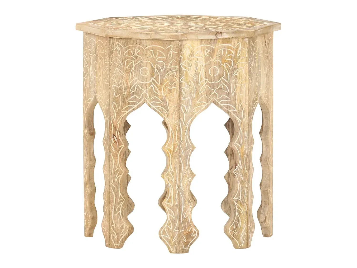 Mesa de centro Ø48 cm madeira de mangueira maciça PT625376^ Mesa De Centro