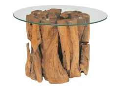 Sale Mesa de centro 60 cm madeira flutuante de teca maciça PT863080 Castanho