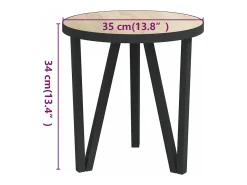 vidaxl Mesa de centro Ø35 cm MDF carvalho sonoma^ Mesa De Apoio