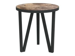 vidaxl Mesa de centro Ø35 cm MDF preto e amarelo^ Mesa De Apoio