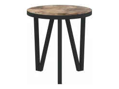 Mesa de centro Ø35 cm MDF preto e amarelo PT844935^ Mesa De Centro