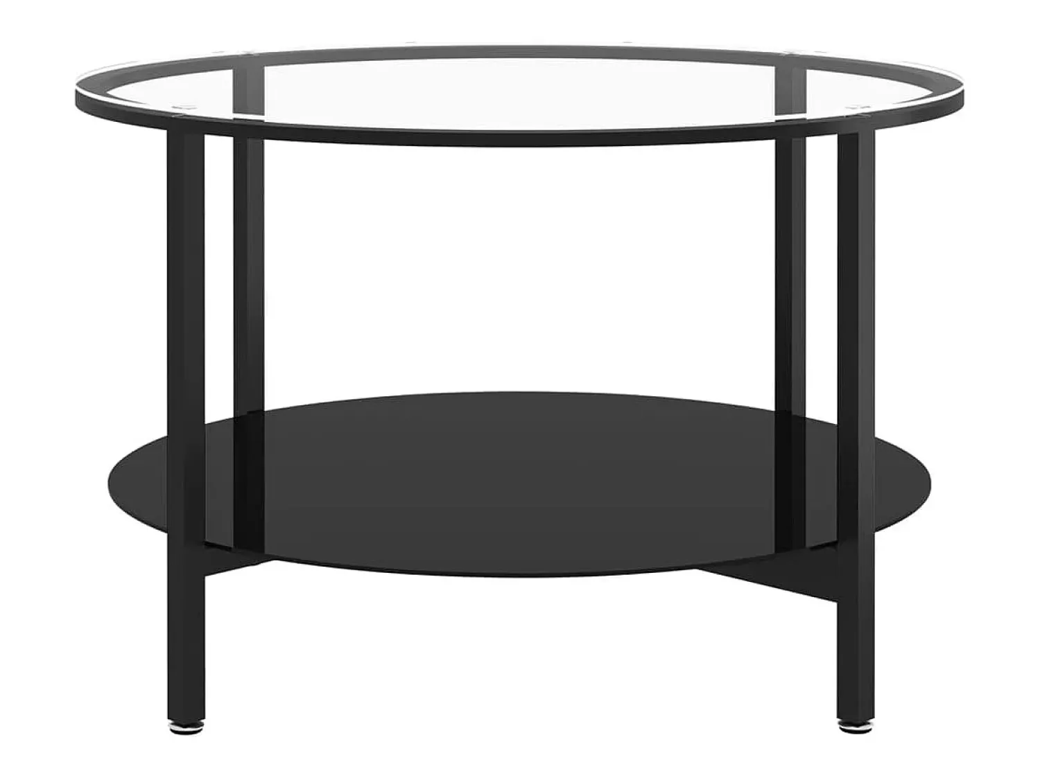 Mesa de centro 70 cm vidro temperado e transparente PT517867^ Mesa De Centro