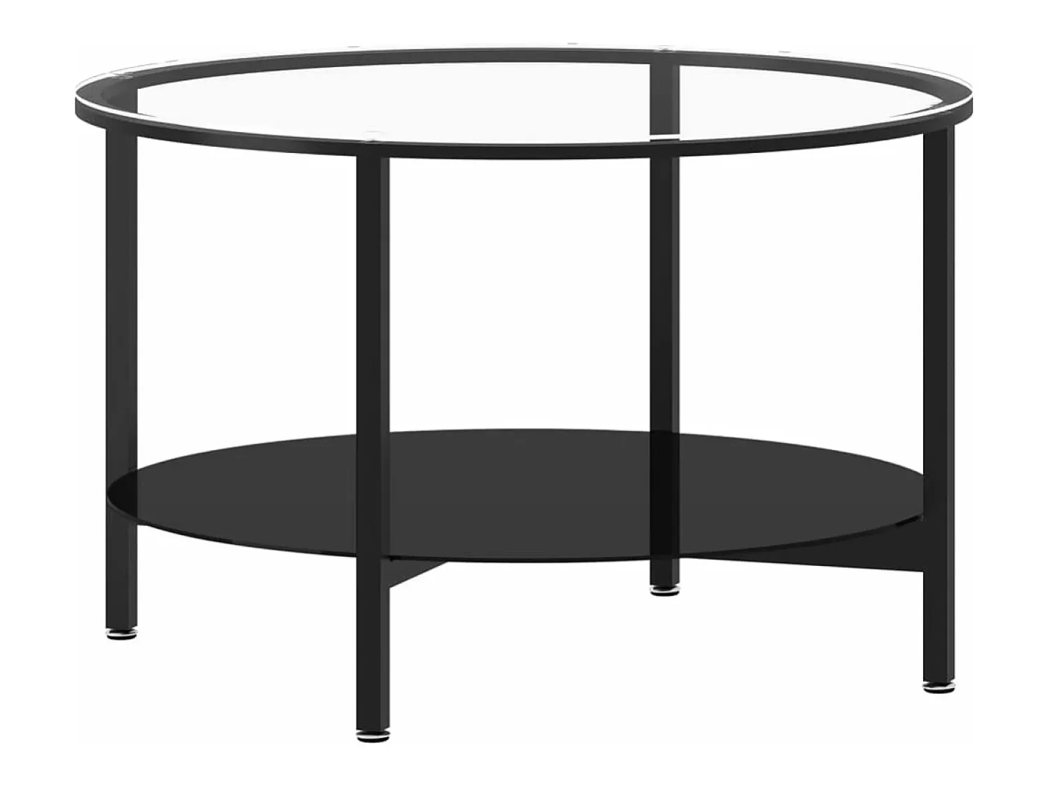 Mesa de centro 70 cm vidro temperado e transparente PT517867^ Mesa De Centro