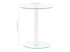 Mesa de centro 40 cm vidro temperado PT993653^ Mesa De Apoio
