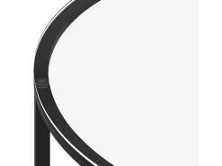 vidaxl Mesa de centro 70 cm vidro temperado e branco mármore^ Mesa De Apoio