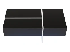 Mesa De Centro*ModernLuxe Mesa de centro - com sistema de iluminação LED controlado por aplicação - Preto