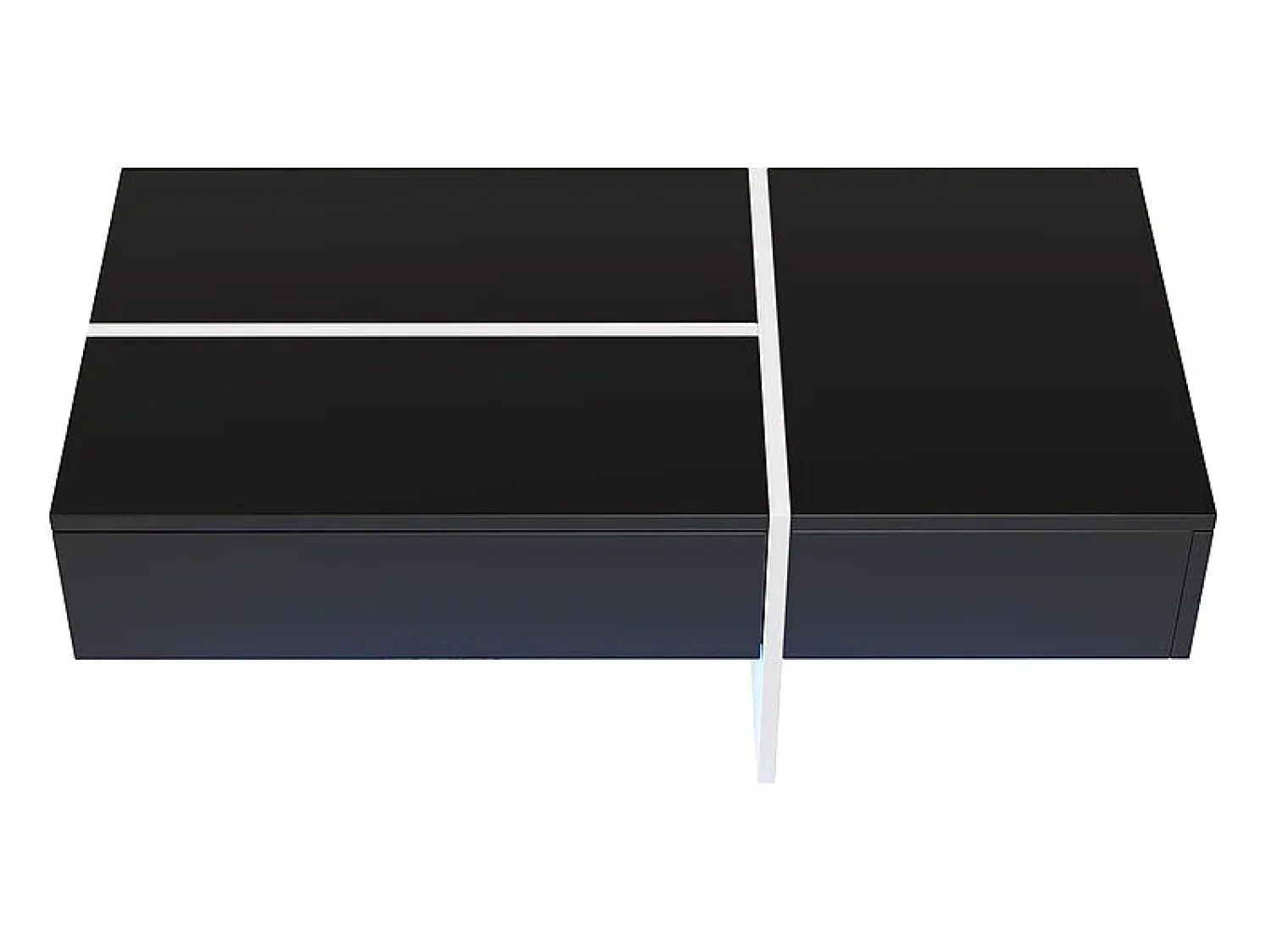 Mesa De Centro*ModernLuxe Mesa de centro - com sistema de iluminação LED controlado por aplicação - Preto