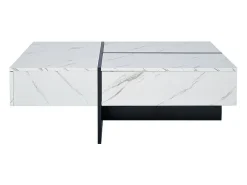 ModernLuxe Mesa de centro - com sistema de iluminação LED controlado por aplicação - Branca^ Mesa De Centro