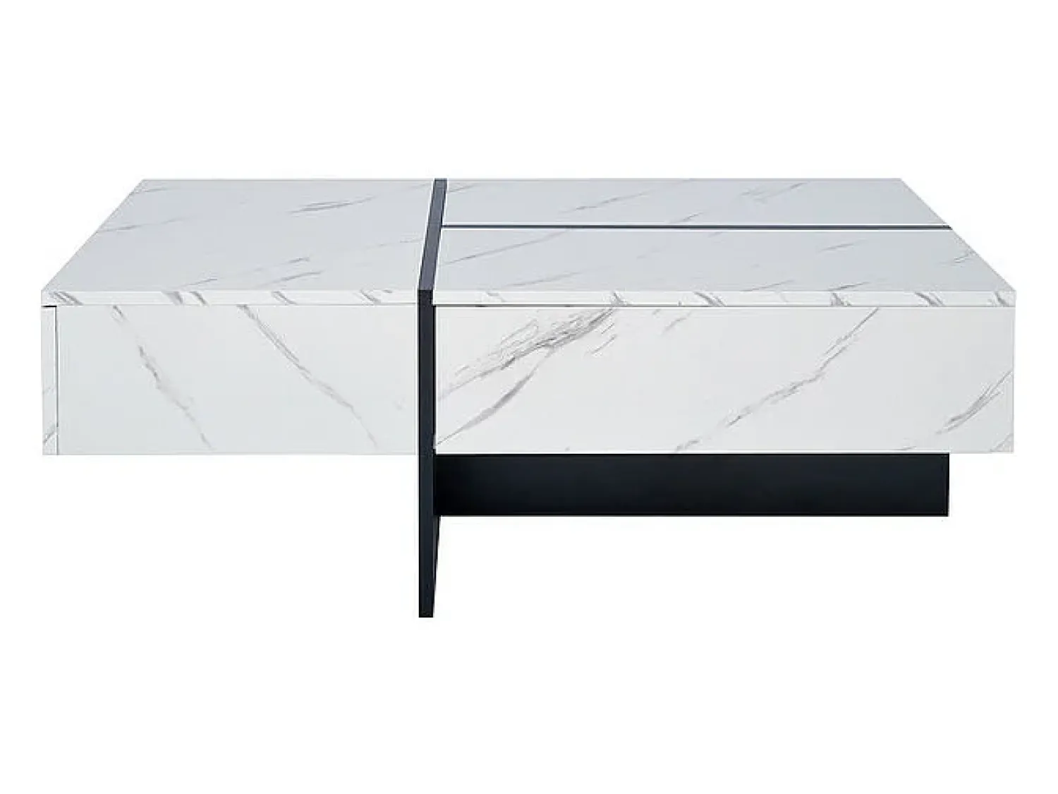 ModernLuxe Mesa de centro - com sistema de iluminação LED controlado por aplicação - Branca^ Mesa De Centro