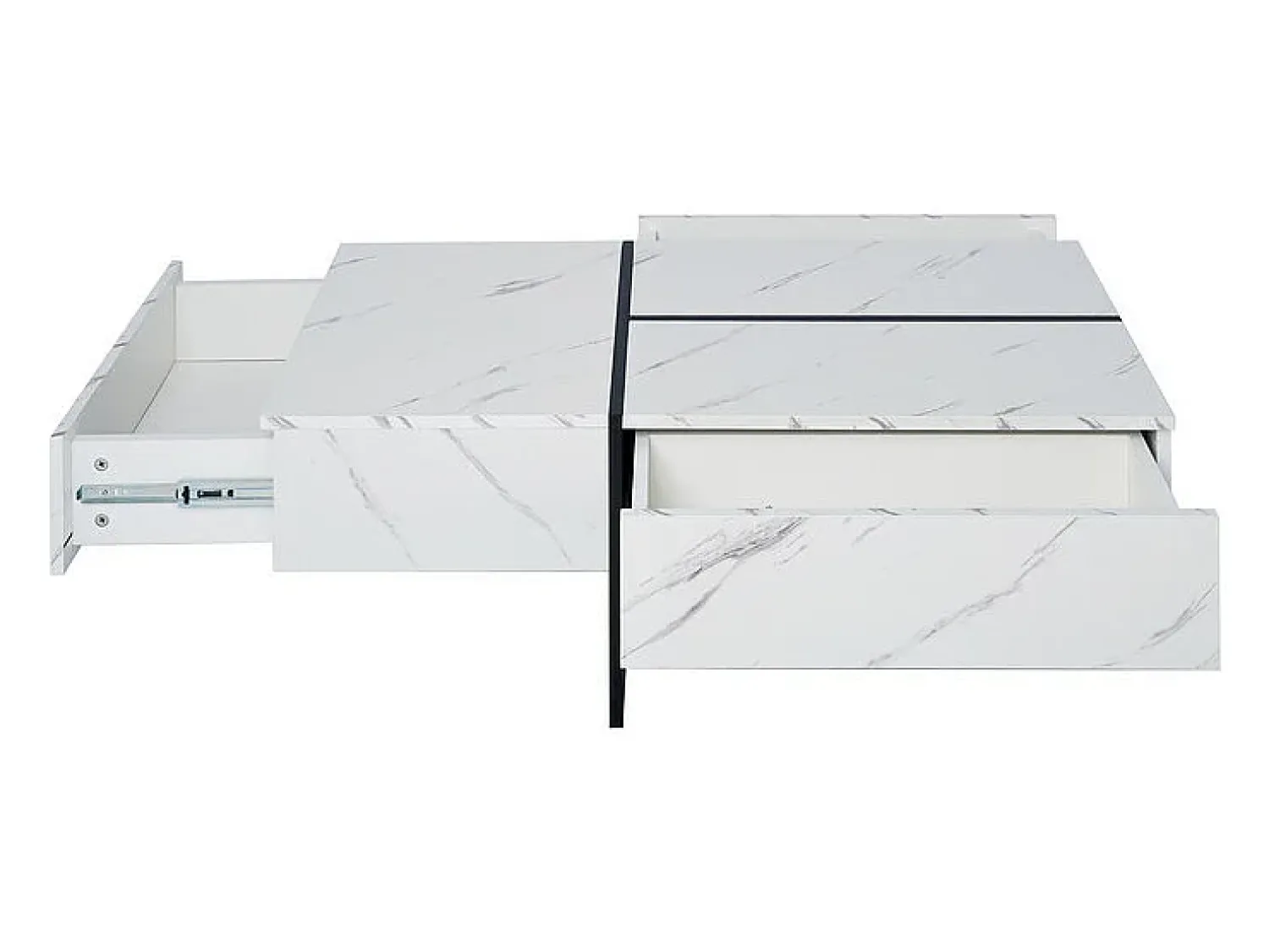 ModernLuxe Mesa de centro - com sistema de iluminação LED controlado por aplicação - Branca^ Mesa De Centro