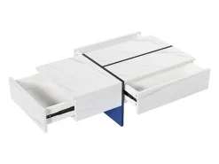 ModernLuxe Mesa de centro - com sistema de iluminação LED controlado por aplicação - Branca^ Mesa De Centro
