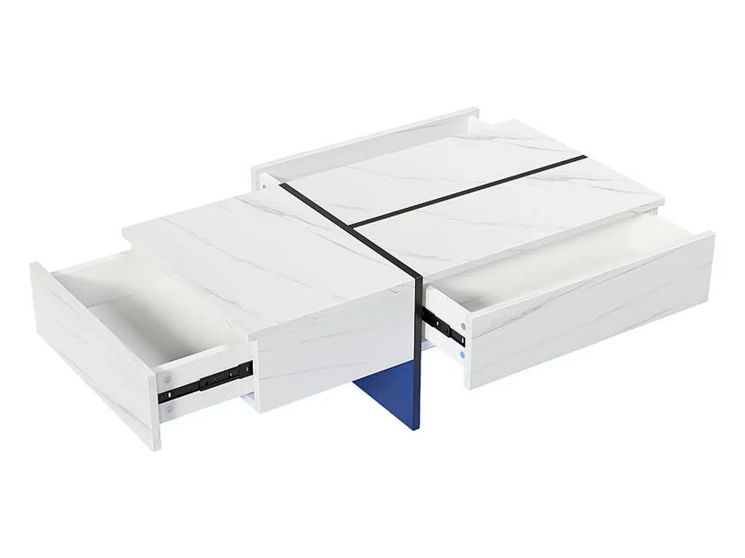 ModernLuxe Mesa de centro - com sistema de iluminação LED controlado por aplicação - Branca^ Mesa De Centro