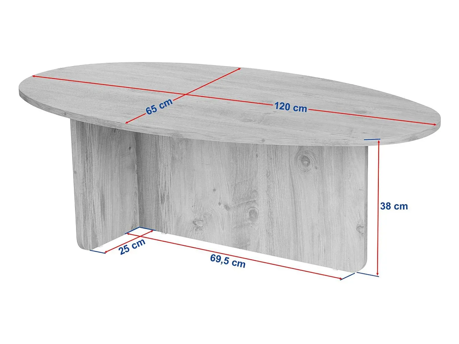 Clearance Vente-unique Mesa de centro - Efeito travertino - ISENORA Bege