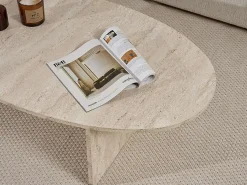 Clearance Vente-unique Mesa de centro - Efeito travertino - ISENORA Bege