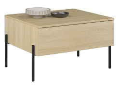Best Petits-Meubles Mesa de centro 1 gaveta Lucilla madeira 42,7cm Natural claro
