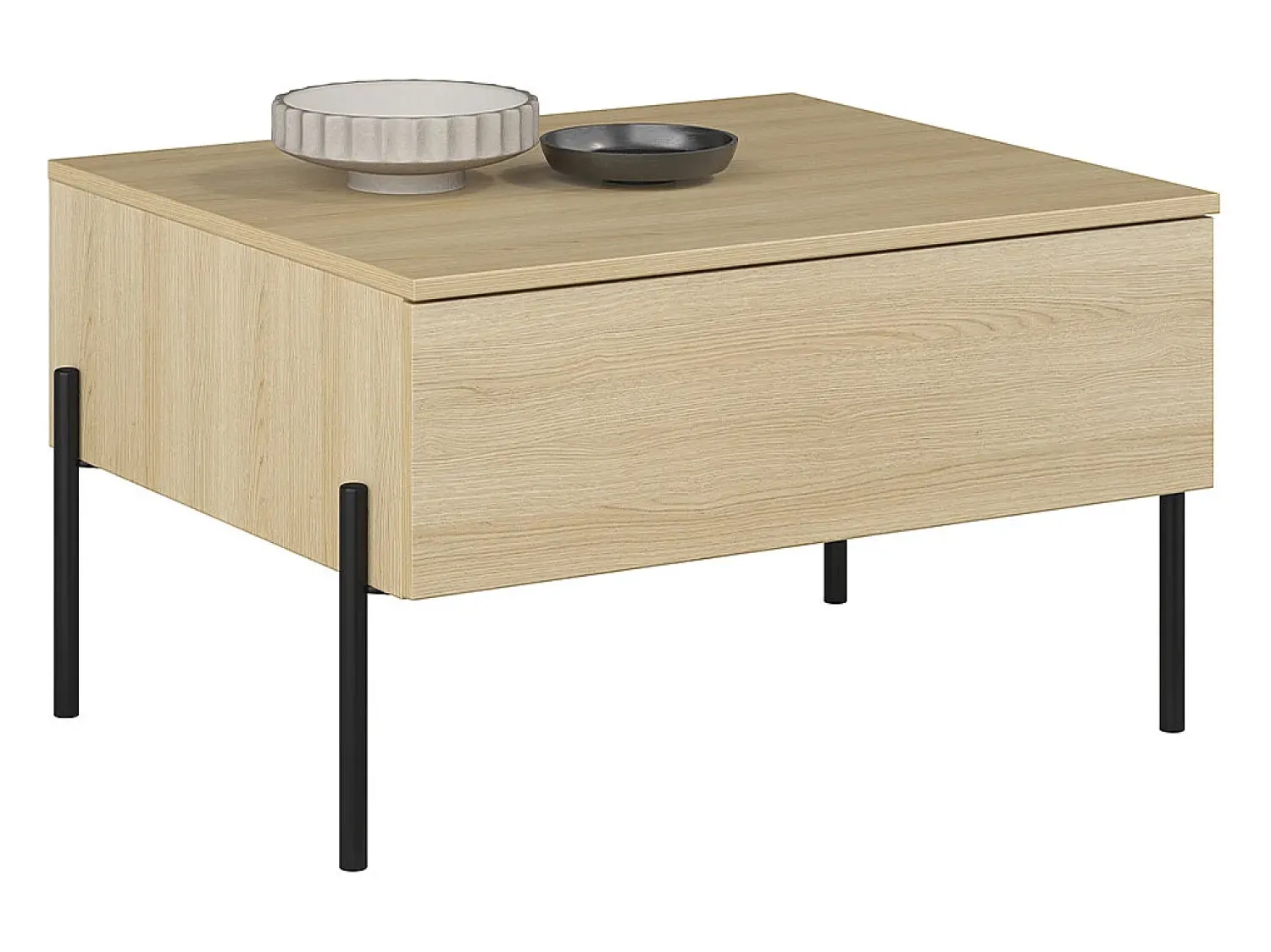 Best Petits-Meubles Mesa de centro 1 gaveta Lucilla madeira 42,7cm Natural claro