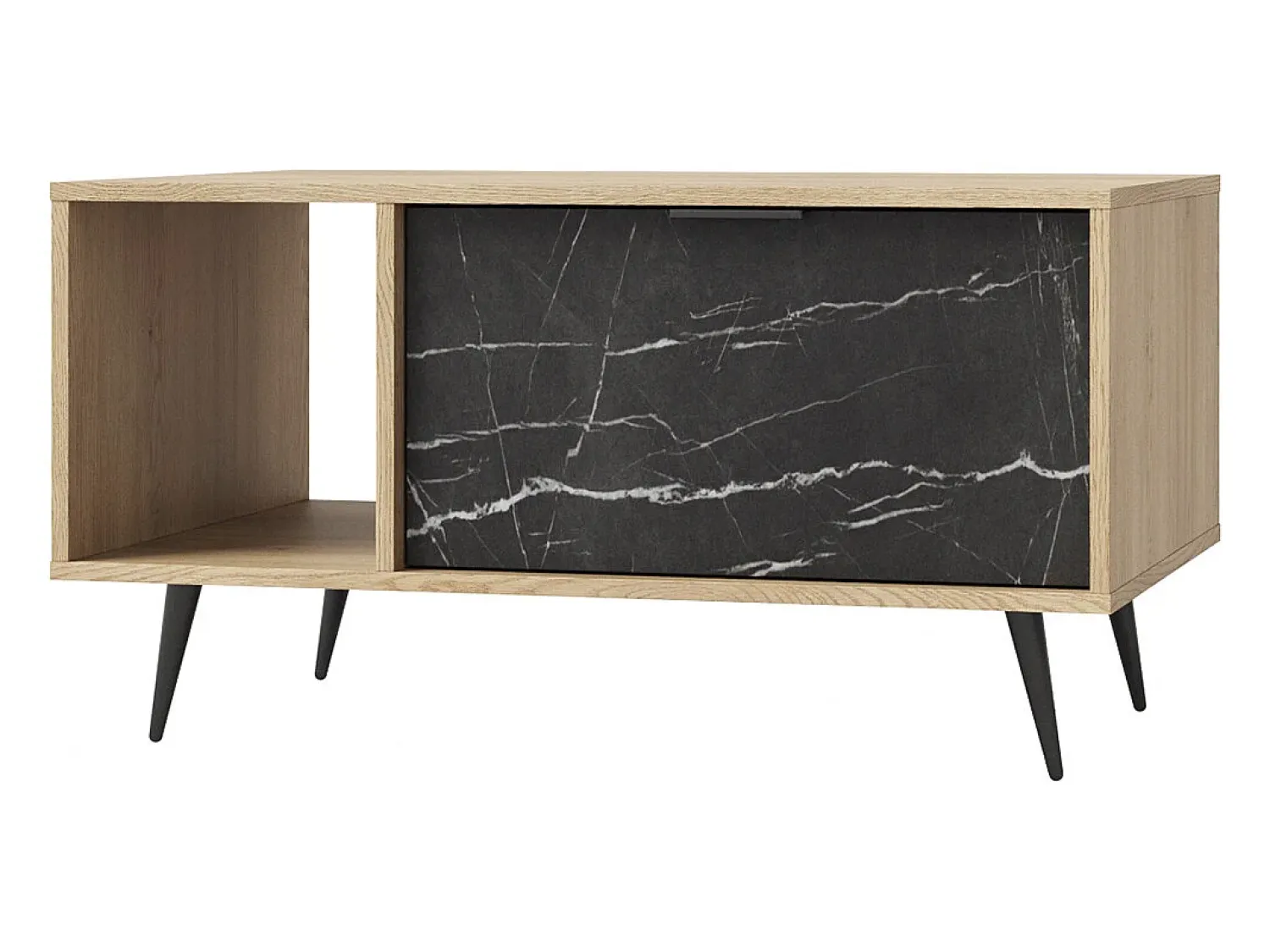 Petits-Meubles Mesa de centro 1 gaveta Luka madeira e 49,2cm^ Mesa De Centro