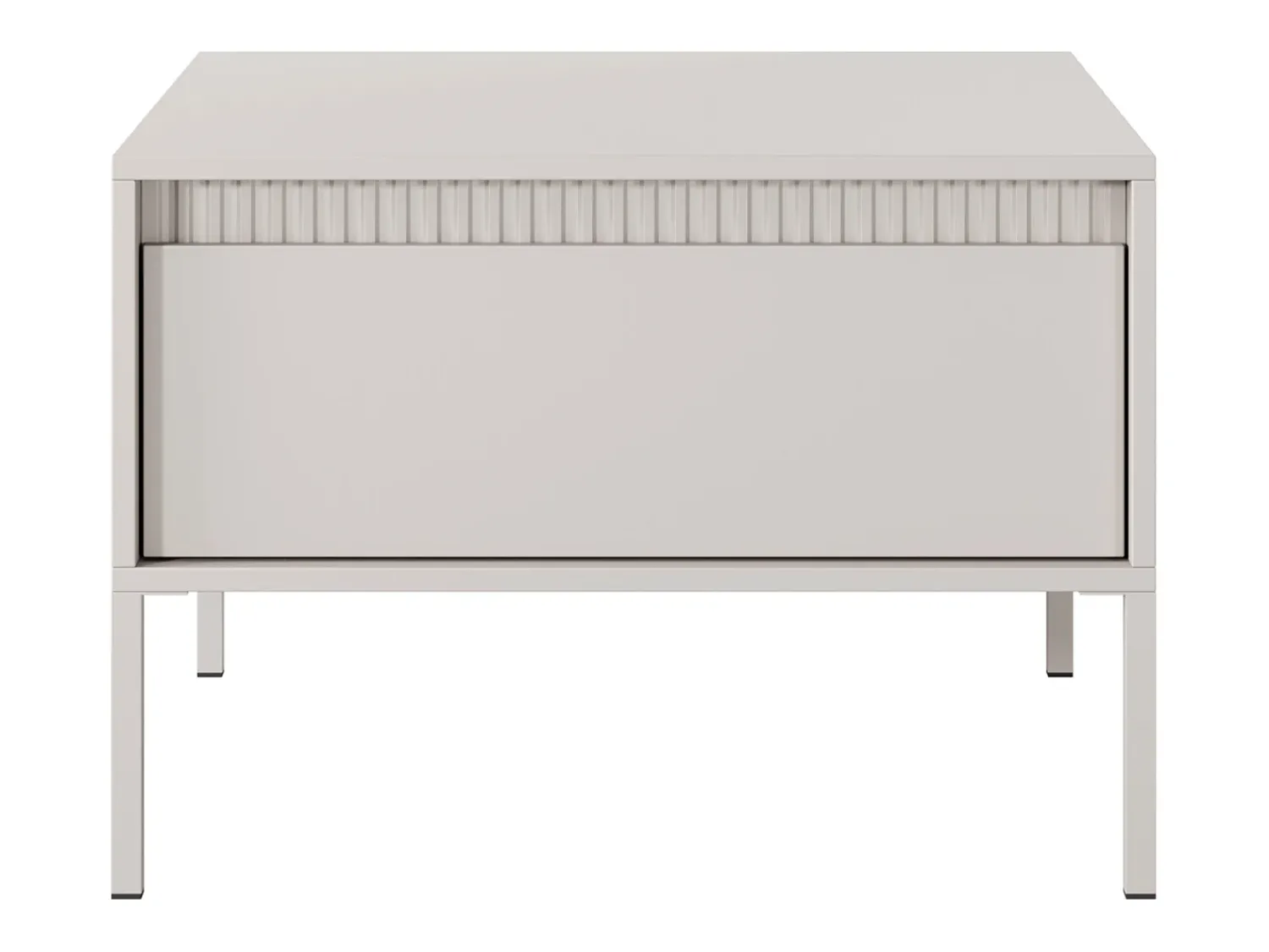 Outlet Mesa de centro: 1 gaveta, móveis: Caxemira, 48,4 x 68 x 68 cm Bege