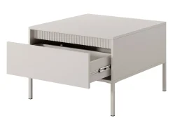 Outlet Mesa de centro: 1 gaveta, móveis: Caxemira, 48,4 x 68 x 68 cm Bege