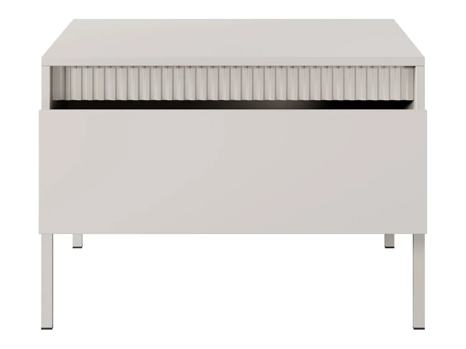 Outlet Mesa de centro: 1 gaveta, móveis: Caxemira, 48,4 x 68 x 68 cm Bege