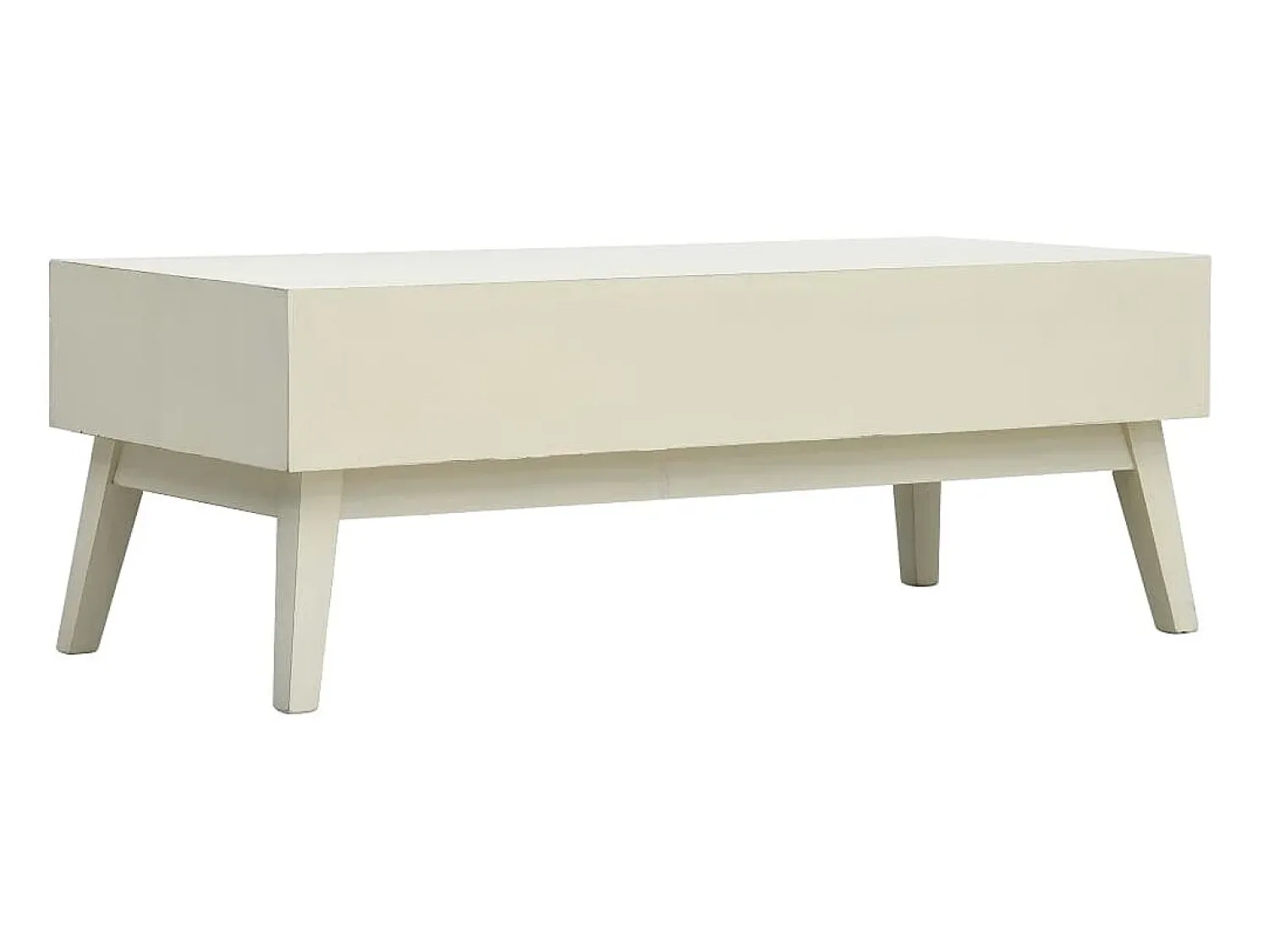 Mesa De Centro| Mesa de centro 2 gavetas esculpidas 110x50x40 madeira PT757490 Cinzento