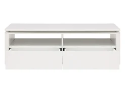 Hot Vente-unique Mesa de centro 2 gavetas e 2 nichos com LEDs - SYLPIA Branco